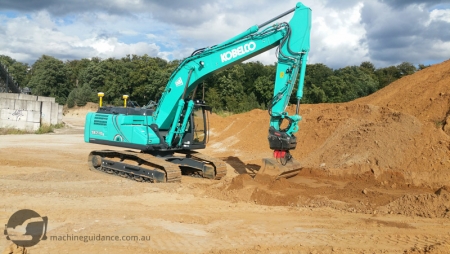 Machine control excavator trimming