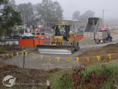 This compactor has the option of blade-mounted or cab-mounted GPS.