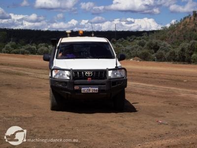 Earthworks progress can be easily checked from the safety of a site vehicle.