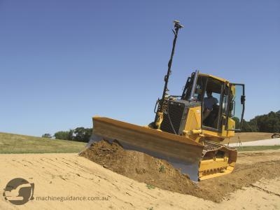 John Deere 700J dozer with machine guidance