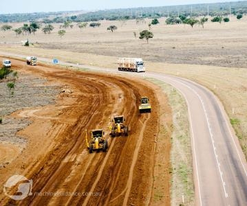 Landsborough Hwy - machine guided highway repairs