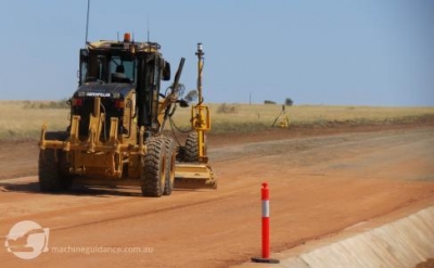 Highway Pavement Trimming with Machine Guidance